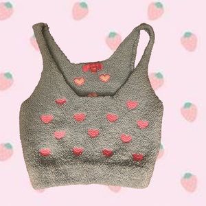 Sugar thrillz light blue fuzzy top